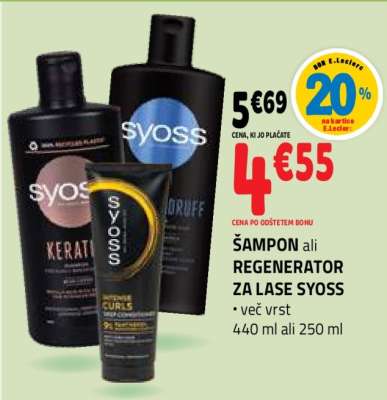 ŠAMPON ali REGENERATOR ZA LASE SYOSS