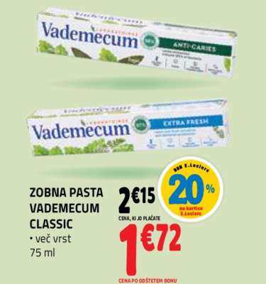 Zobna pasta Vademecum Classic