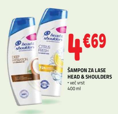 ŠAMPON ZA LASE HEAD & SHOULDERS