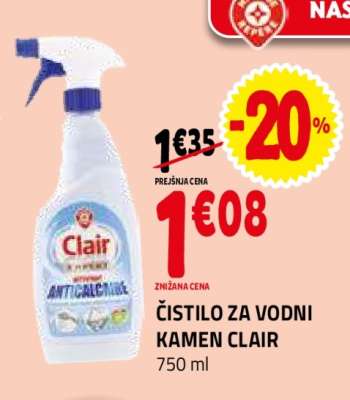 ČISTILO ZA VODNI KAMEN CLAIR