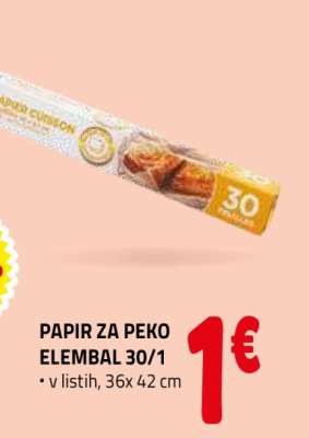 PAPIR ZA PEKO ELEMBAL 30/1