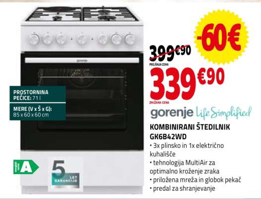 KOMBINIRANI ŠTEDILNIK GKG642WD