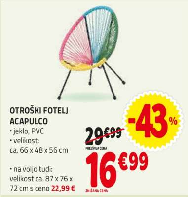 OTROŠKI FOTELJ ACAPULCO