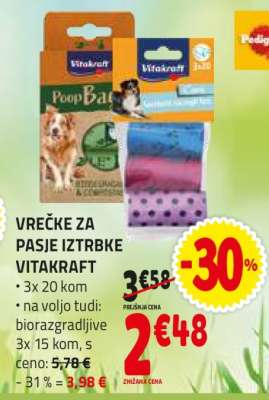 VREČKE ZA PASJE IZTRBKE VITAKRAFT