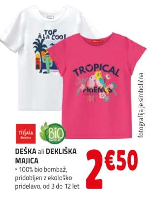 DEŠKA ali DEKLIŠKA MAJICA