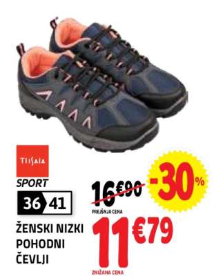 Ženski nizki pohodni čevlji