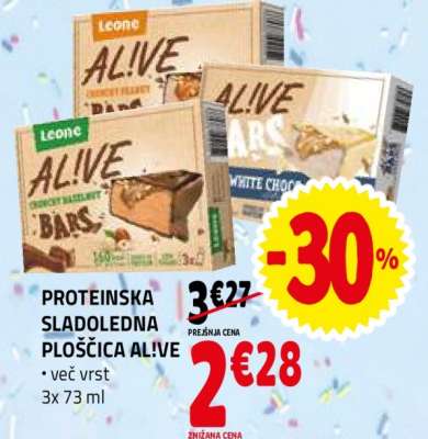 PROTEINSKA SLADOLEDNA PLOŠČICA AL!VE