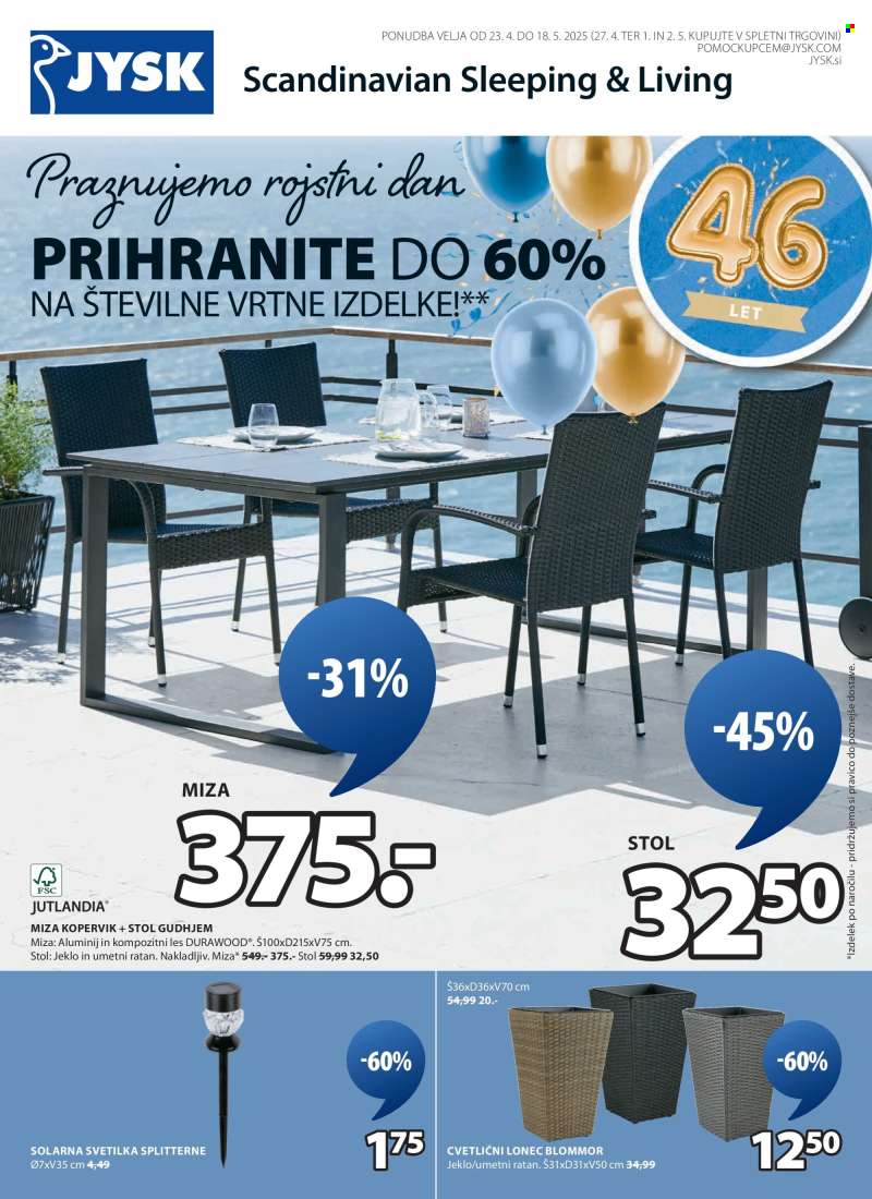 JYSK katalog - 23.4.2025 - 18.5.2025.