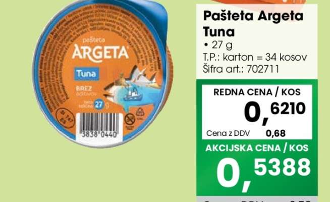 Pašteta Argeta Tuna