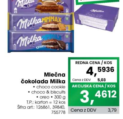 MLEČNA ČOKOLADA MILKA