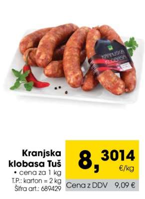Kranjska klobasa Tuš