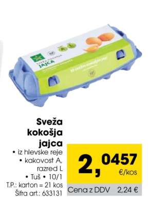 Sveža kokošja jajca
