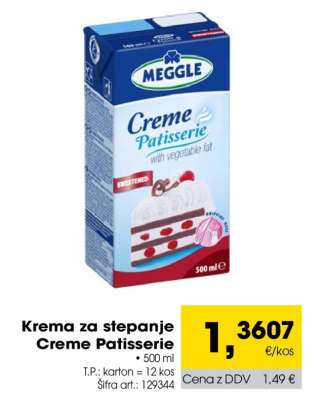 Krema za stepanje Creme Patisserie