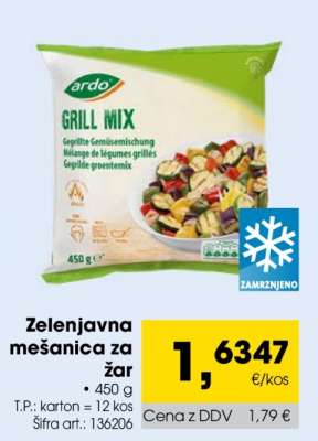 Zelenjavna mešanica za žar