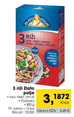 3 riži Zlato polje