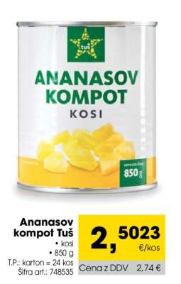 Ananasov kompot Tuš