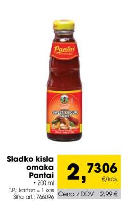 Sladko kisla omaka Pantai