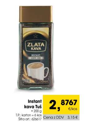 Instant kava Tuš