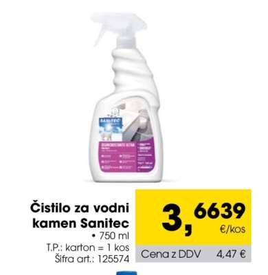 Čistilo za vodni kamen Sanitec
