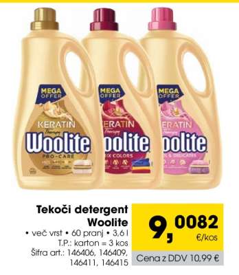 Tekoči detergent Woolite