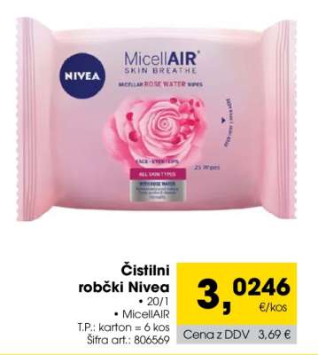 Čistilni robčki Nivea