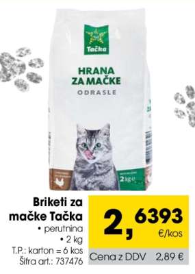 Briketi za mačke Tačka