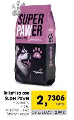 Briketi za pse Super Pawer