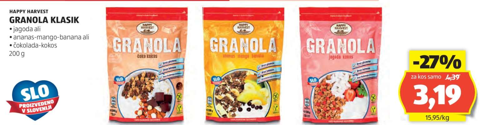 HAPPY HARVEST GRANOLA KLASIK