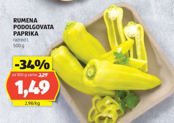 RUMENA PODOLGOVATA PAPRIKA