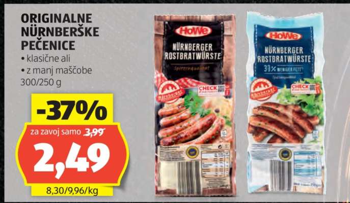 Originalne Nürnberške Pečenice