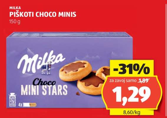 Milka Piškoti Choco Minis