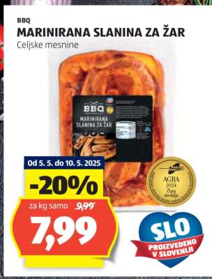 Marinirana slanina za žar