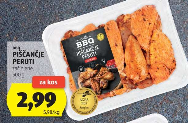 BBQ Piščančje Peruti