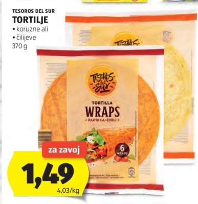 TESOROS DEL SUR TORTILJE