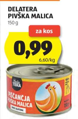 DELATERA PIVŠKA MALICA