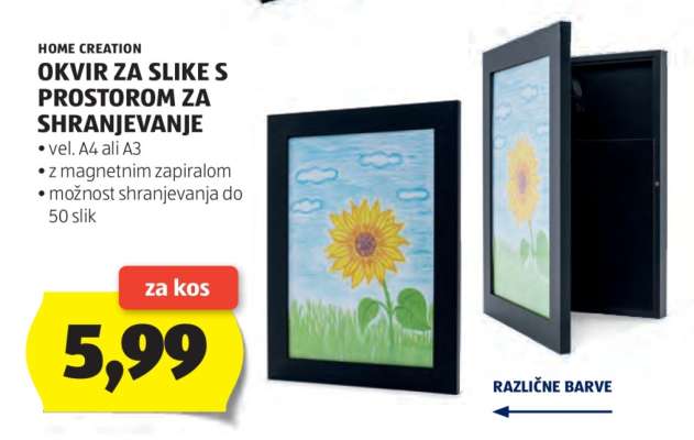 OKVIR ZA SLIKE S PROSTOROM ZA SHRANJEVANJE