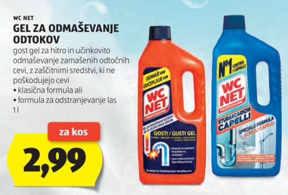 WC NET Gel za odmaševanje odtokov