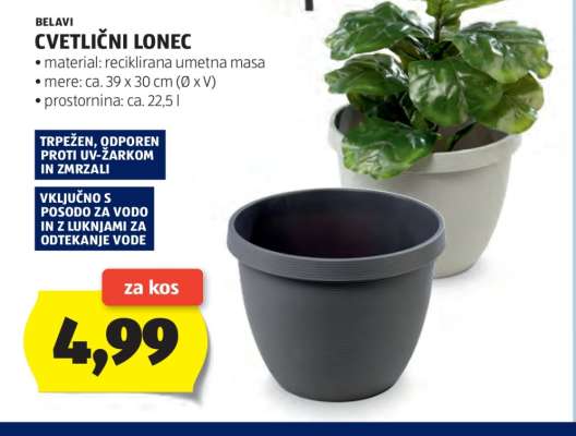 BELAVI CVETLIČNI LONEC