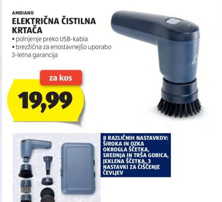 Ambiano Električna čistilna krtača