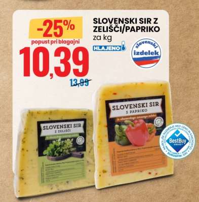 Slovenski Sir z Zelišči/Papriko
