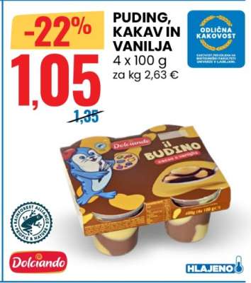 Puding, kakav in vanilja