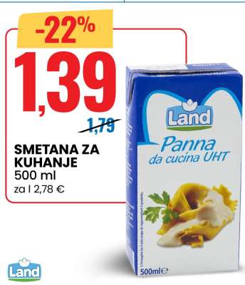 Land Panna da cucina UHT