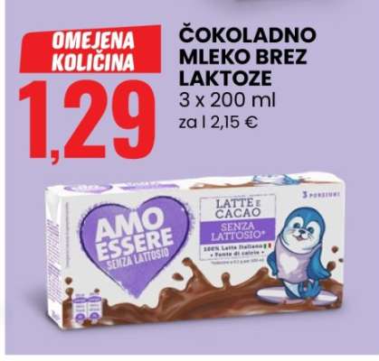 ČOKOLADNO MLEKO BREZ LAKTOZE
