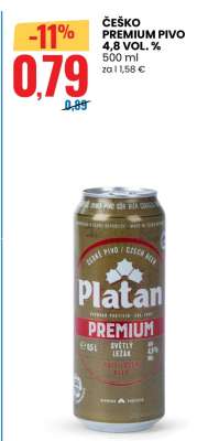 ČESKO PREMIUM PIVO 4,8 VOL. %