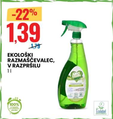 Ekološki razmaščevalec, v razpršilu