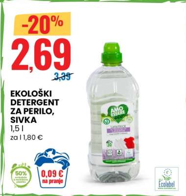 Ekološki detergent za perilo, sivka