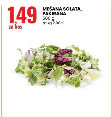 MEŠANA SOLATA, PAKIRANA