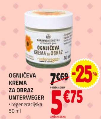 OGNJIČEVA KREMA ZA OBRAZ UNTERWEGER