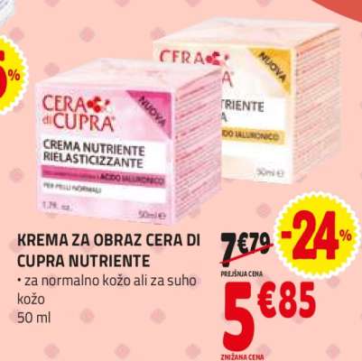 KREMA ZA OBRAZ CERA DI CUPRA NUTRIENTE
