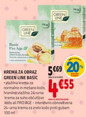 Krema za obraz Green line basic